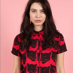 Nooworks Black Panther Joyce 🐾 Button Shirt